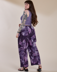 Angled back view of Magic Waters Drop Pocket Pants in Dark Lavender on Sydney