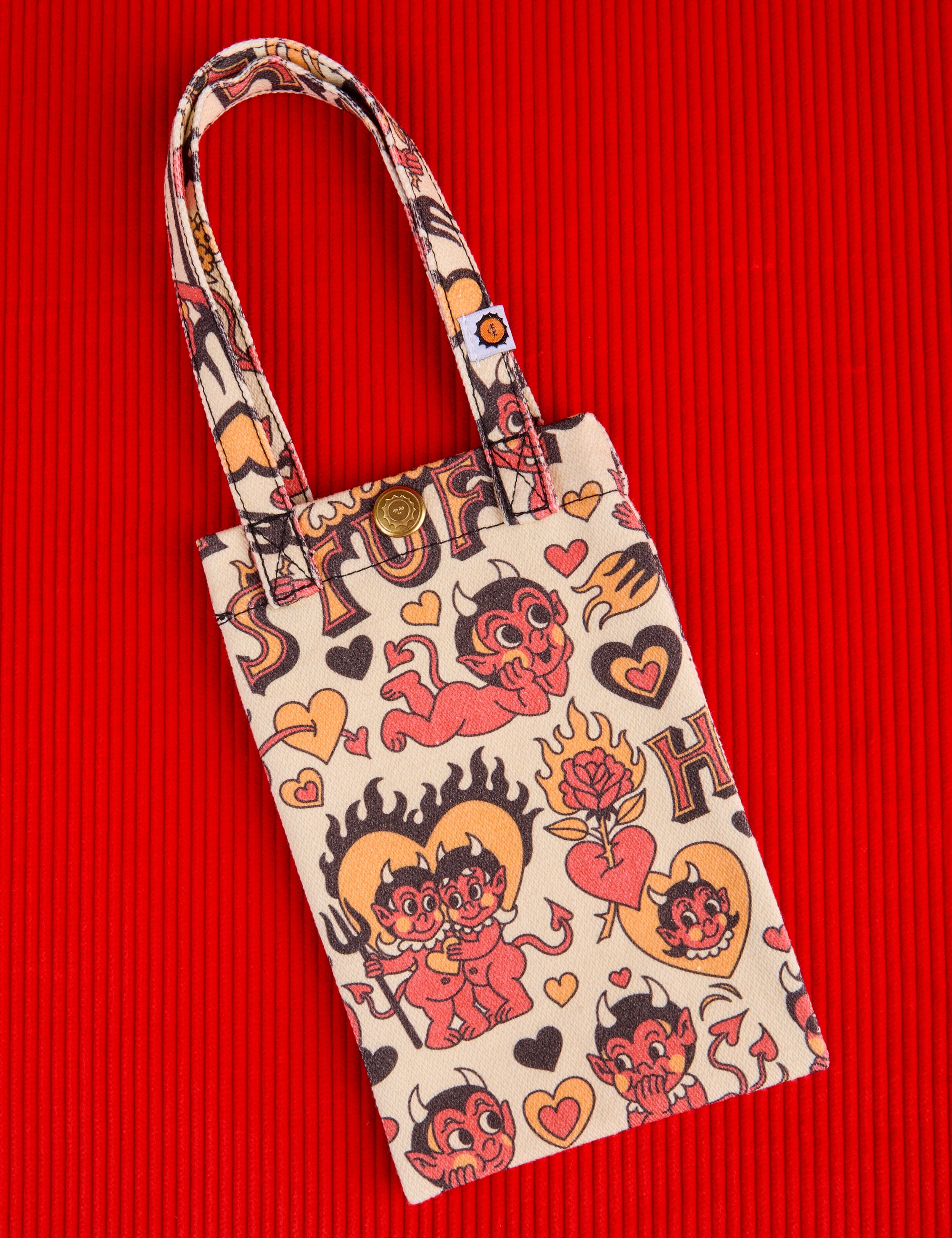 Hot Stuff Printed Cell Phone Tote