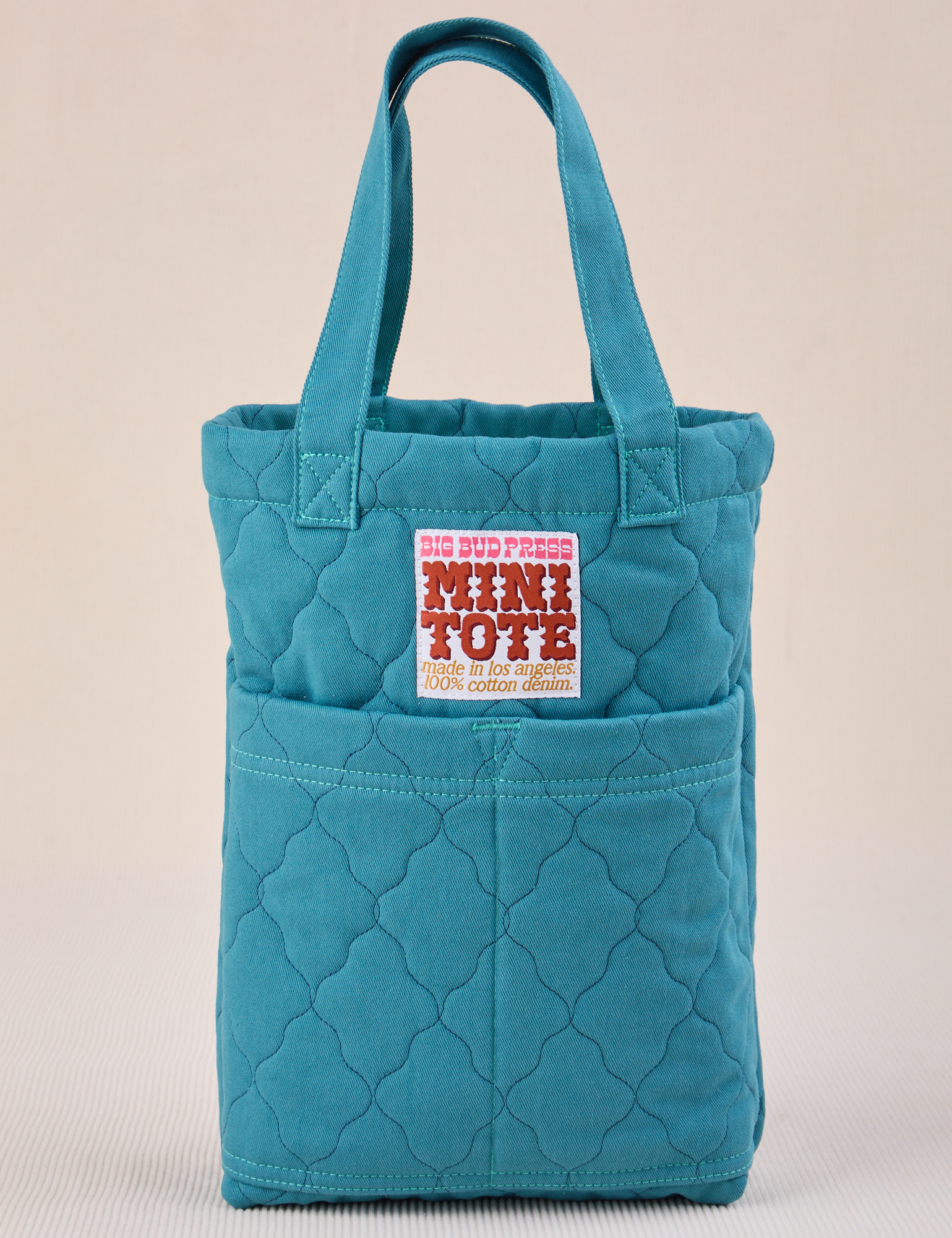 Quilted Mini Tote in Marine Blue