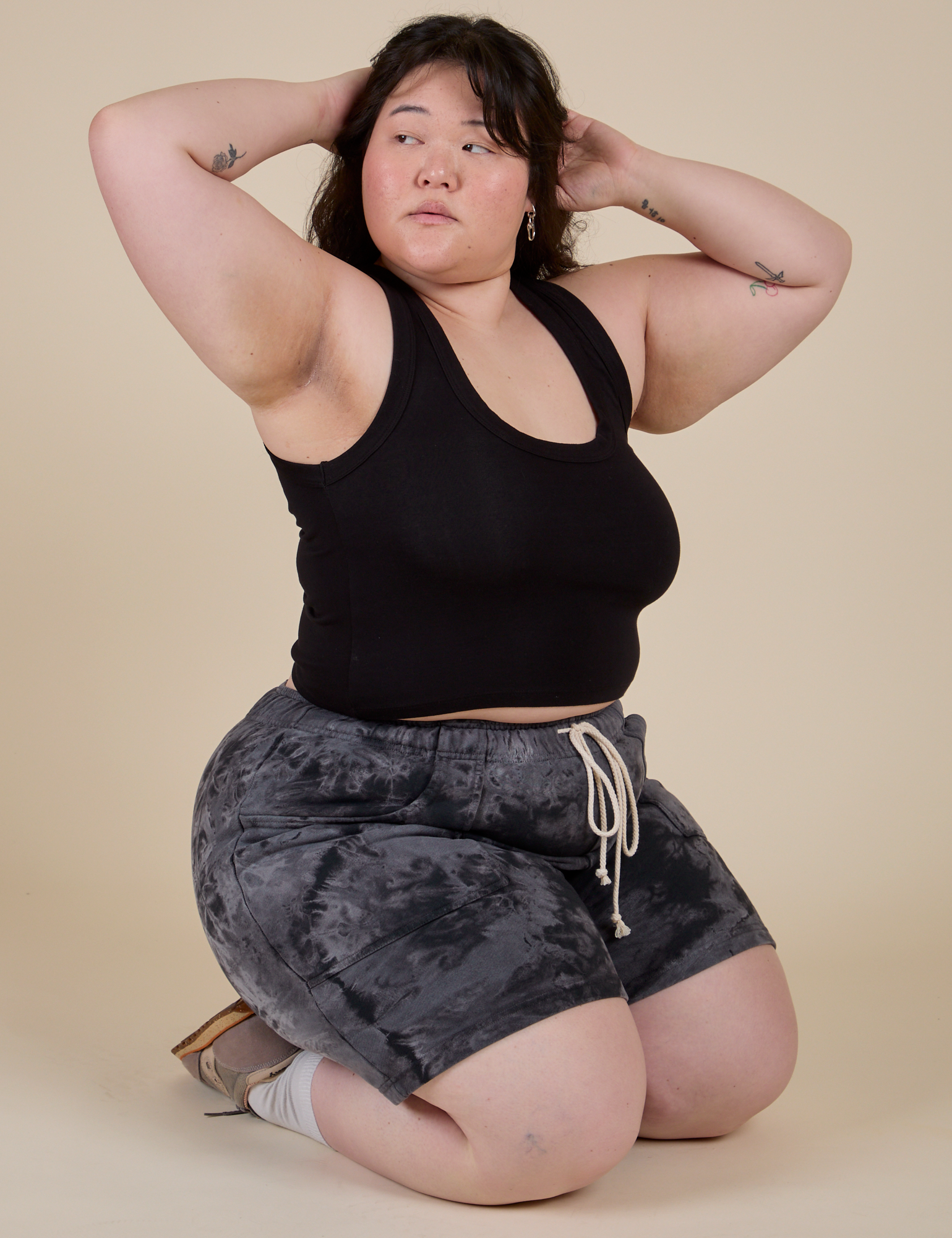 Heavyweight Sweat Shorts - Black Magic Waters