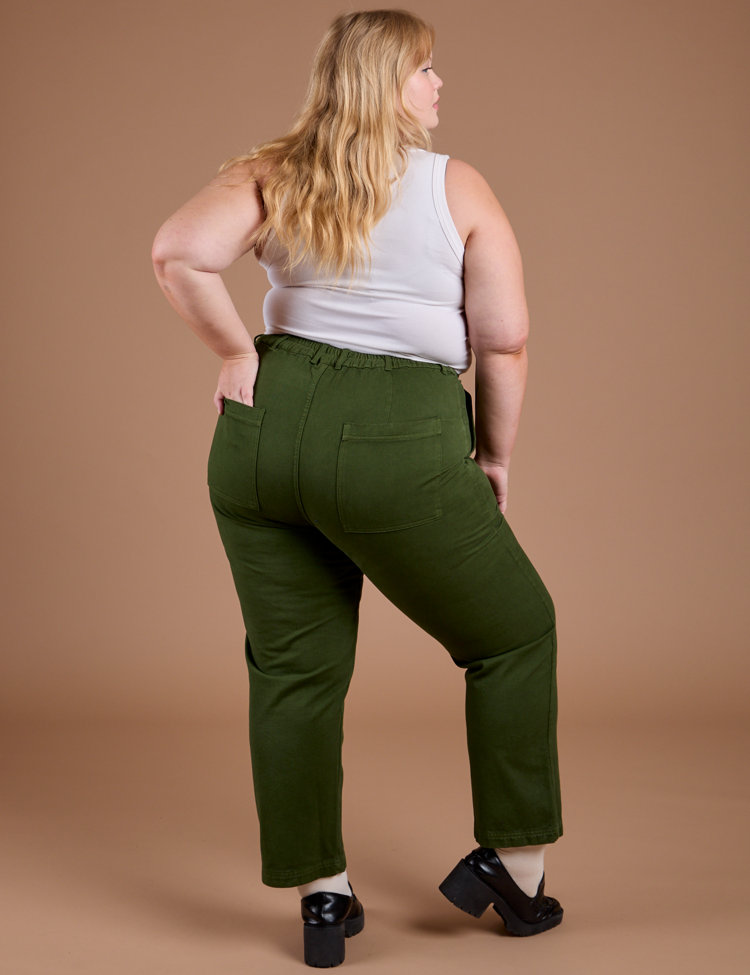 Simple Project パッチワークスラックス Mサイズスモーキーグリーン Organic Work Pants - Evergreen – BIG BUD PRESS