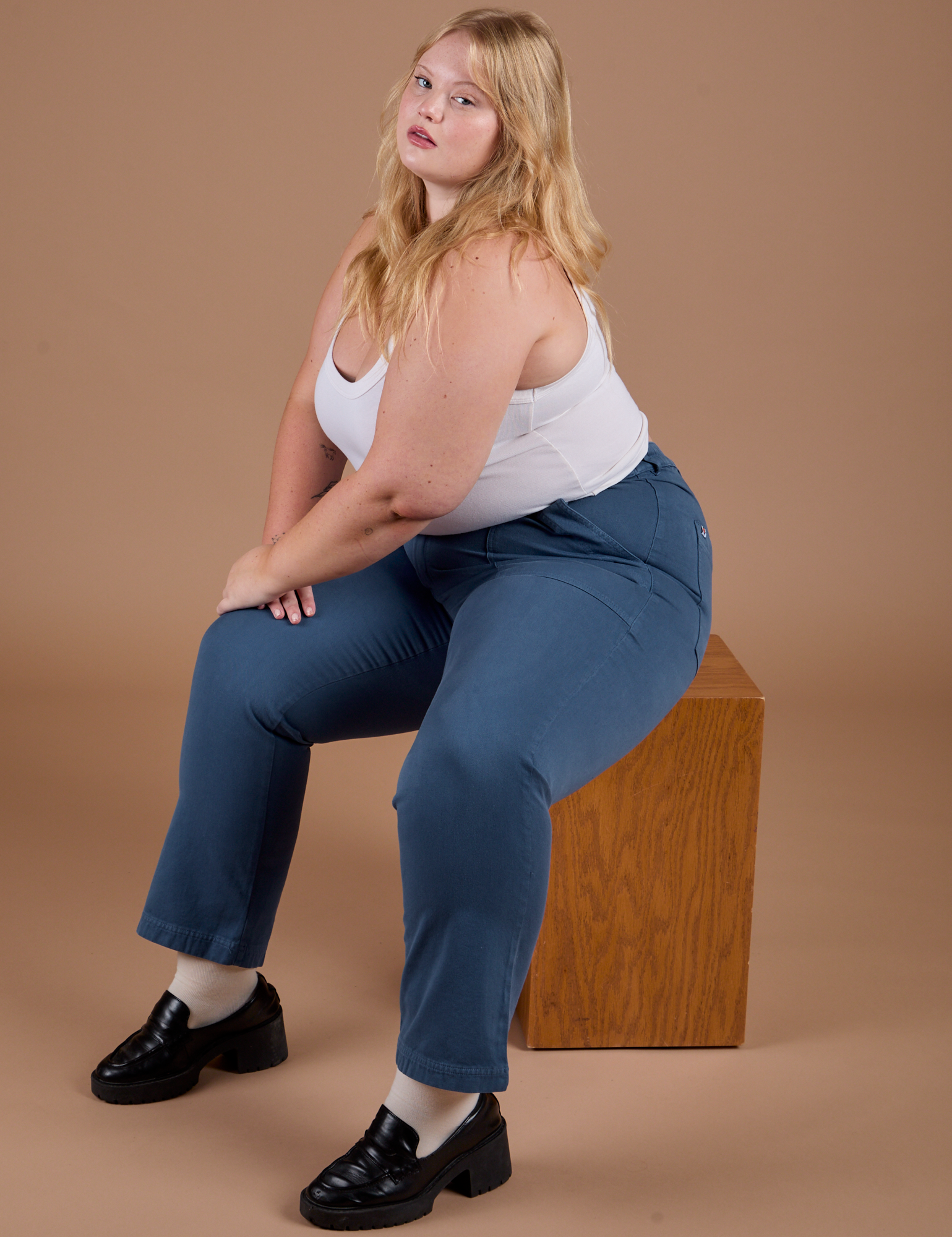 Organic Work Pants - French Blue