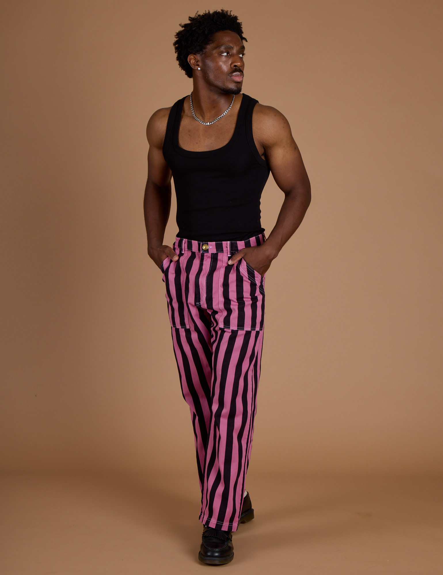 Black Stripe Work Pants - Bubblegum Pink – BIG BUD PRESS