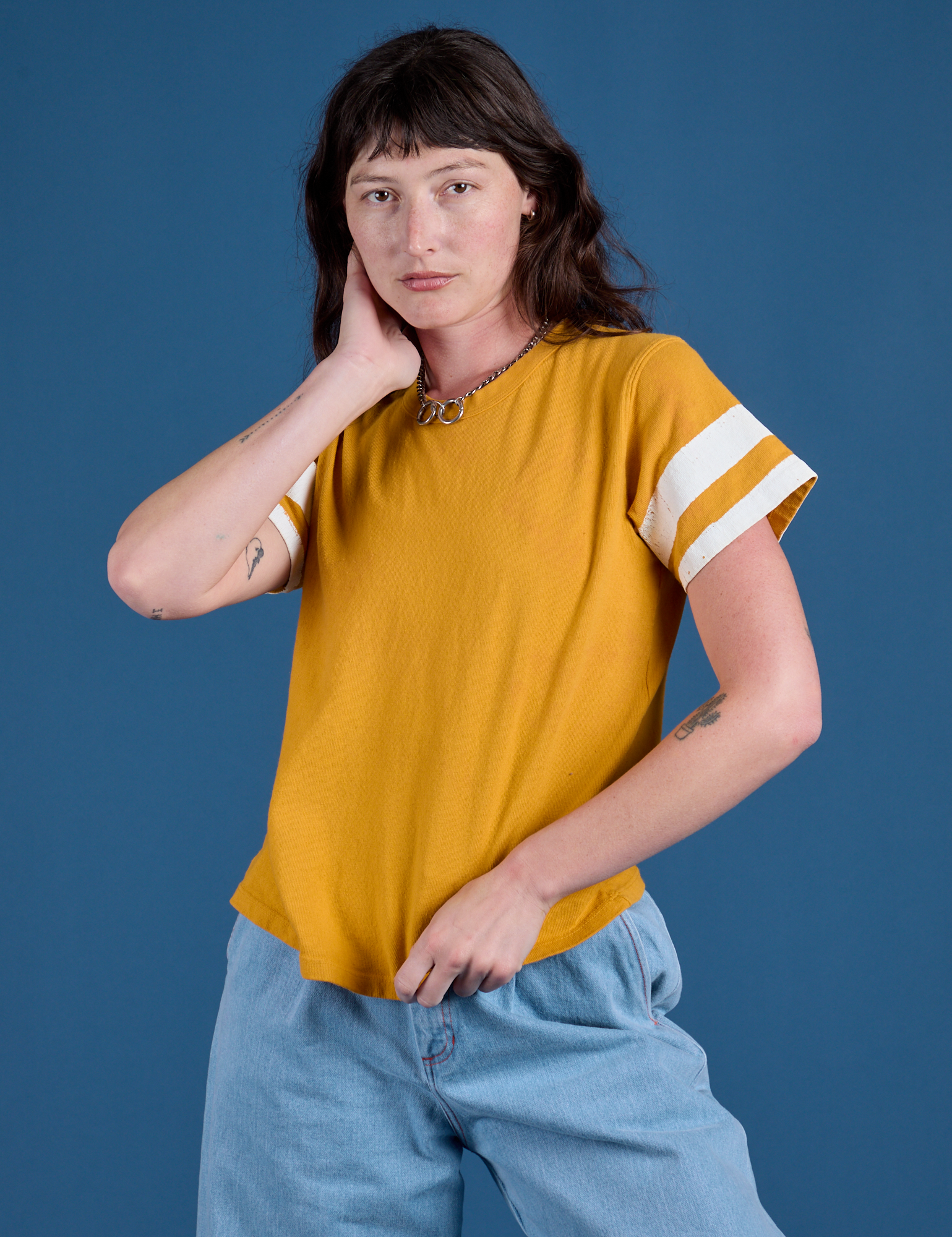 Painted Burly Tee - Mustard Yellow