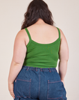 Cropped Cami in Lawn Green back view on Ashley