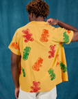 Gummy Bear Pantry Button-Up back view on Isaac
