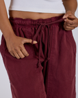 Drawstring Shorts - Red Wine