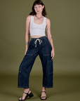 TRY-A-STYLE - Denim Drop Pocket Pants - Dark Wash *FINAL SALE*