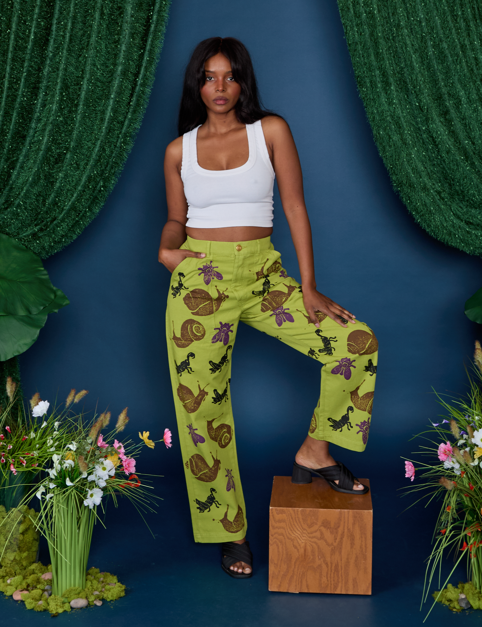 Paintstamped Work Pants - Big Bug – BIG BUD PRESS