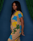 Paintstamped Pantry Button-Up - Froggy