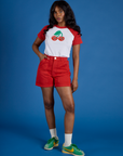 Produce Raglan Tee - Cherry