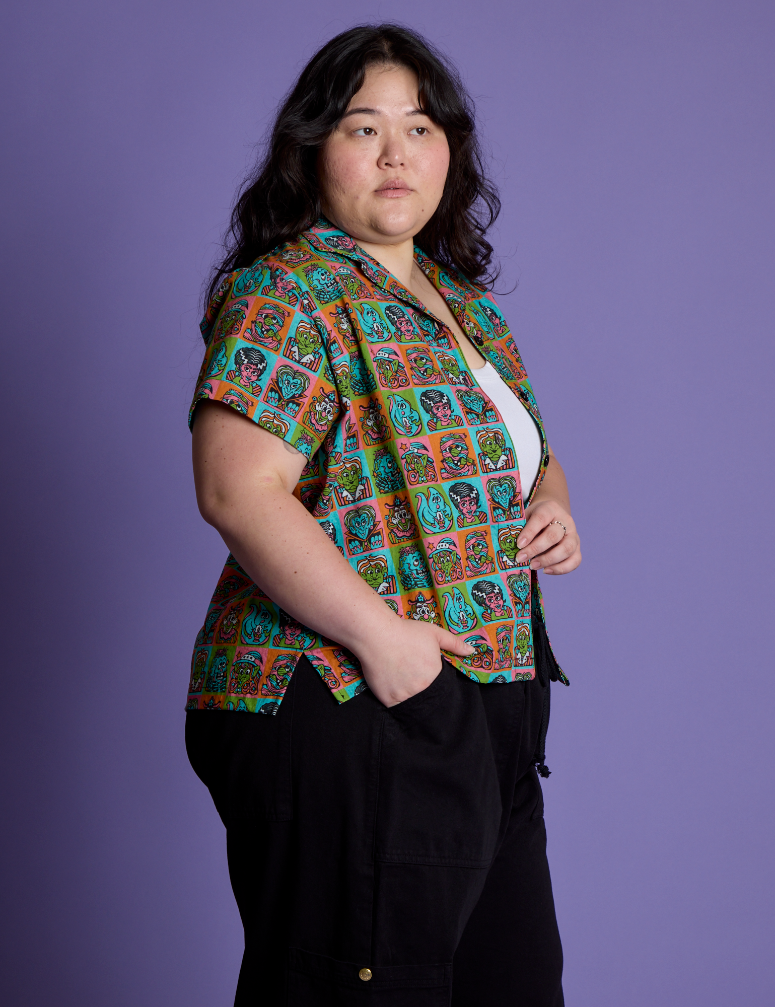 *PRE-ORDER* Halloween Icons Pantry Button-Up
