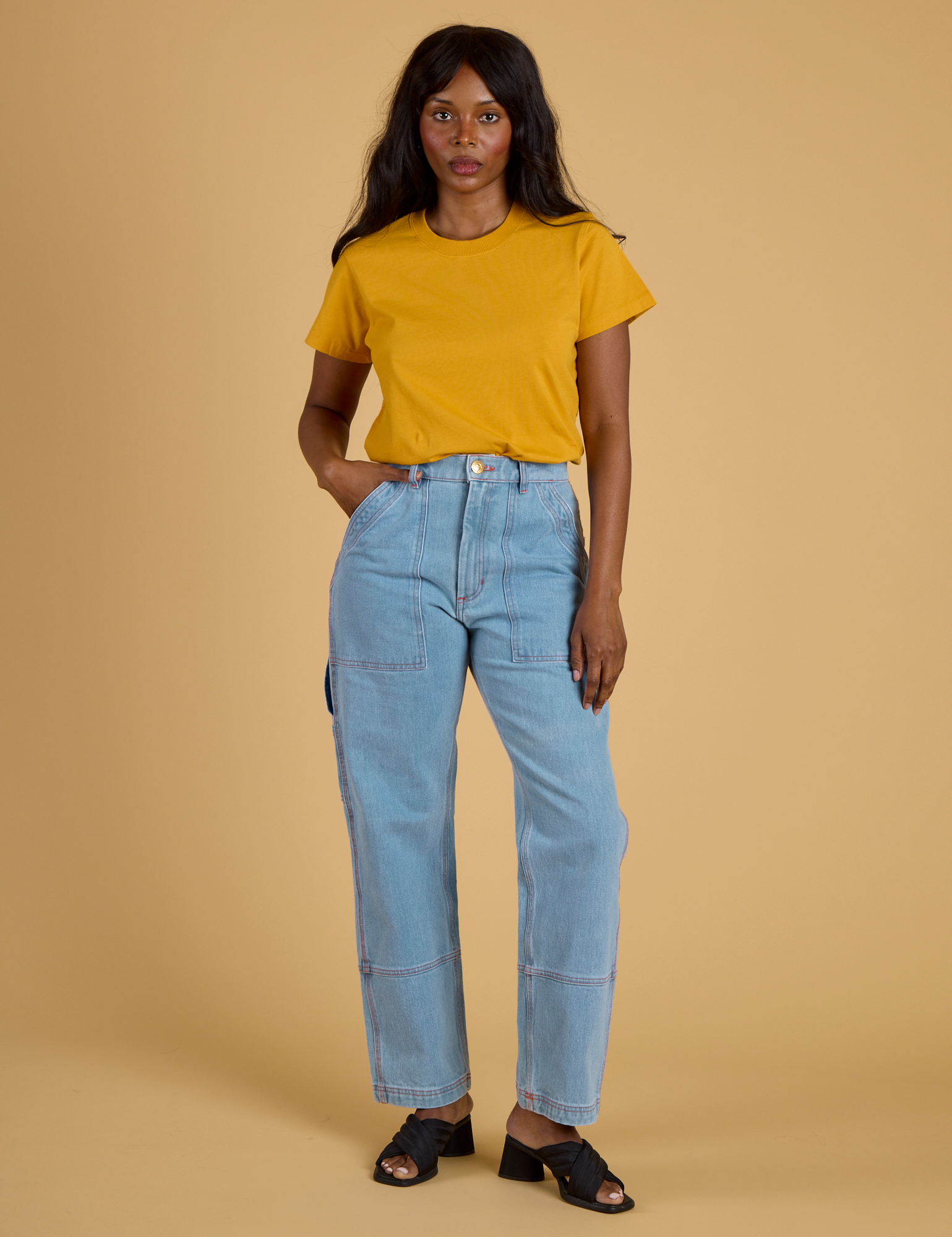 The Organic Vintage Tee - Mustard Yellow