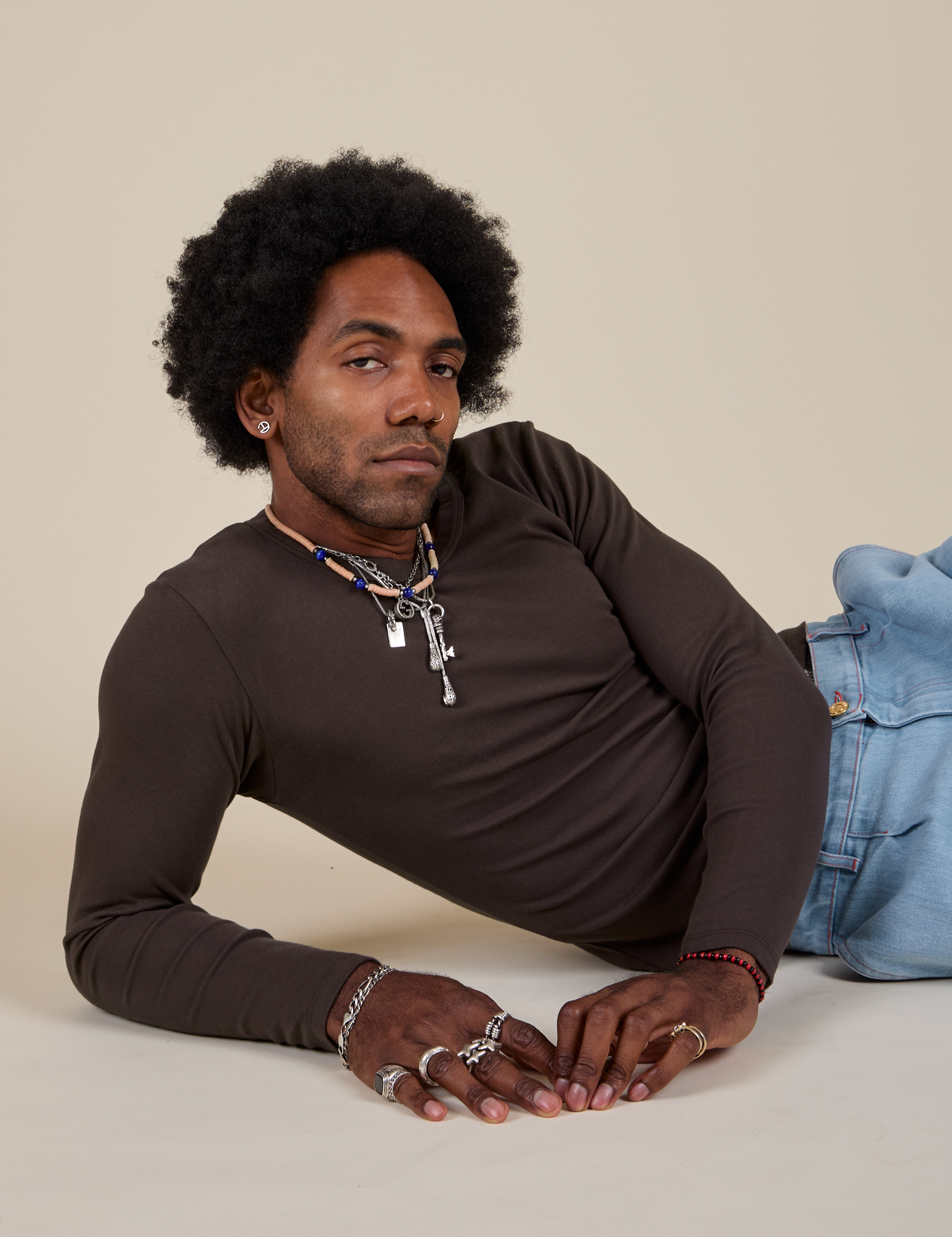 Long Sleeve Baby Tee - Espresso Brown