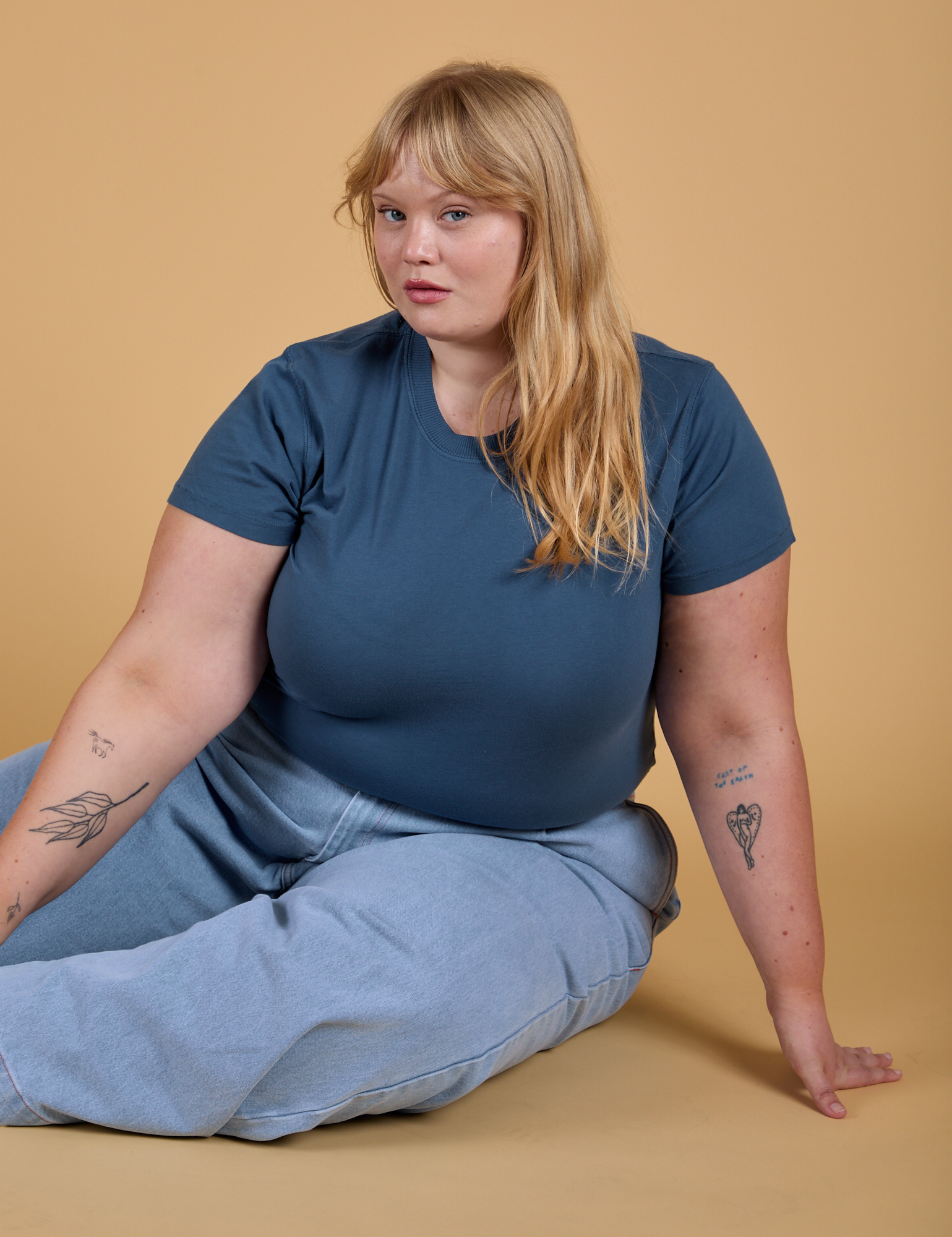 The Organic Vintage Tee - French Blue