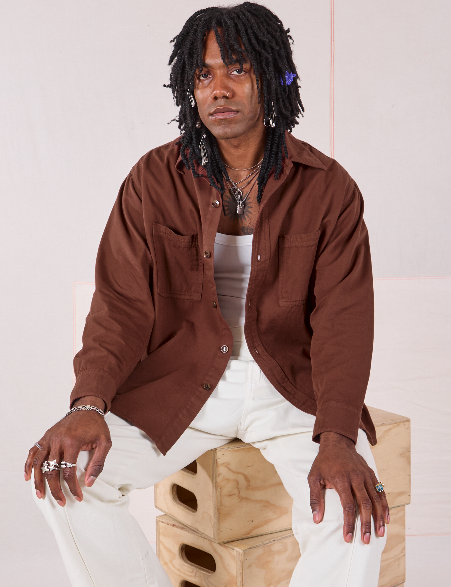 Twill Overshirt - Fudgesicle Brown *FINAL SALE* – BIG BUD PRESS