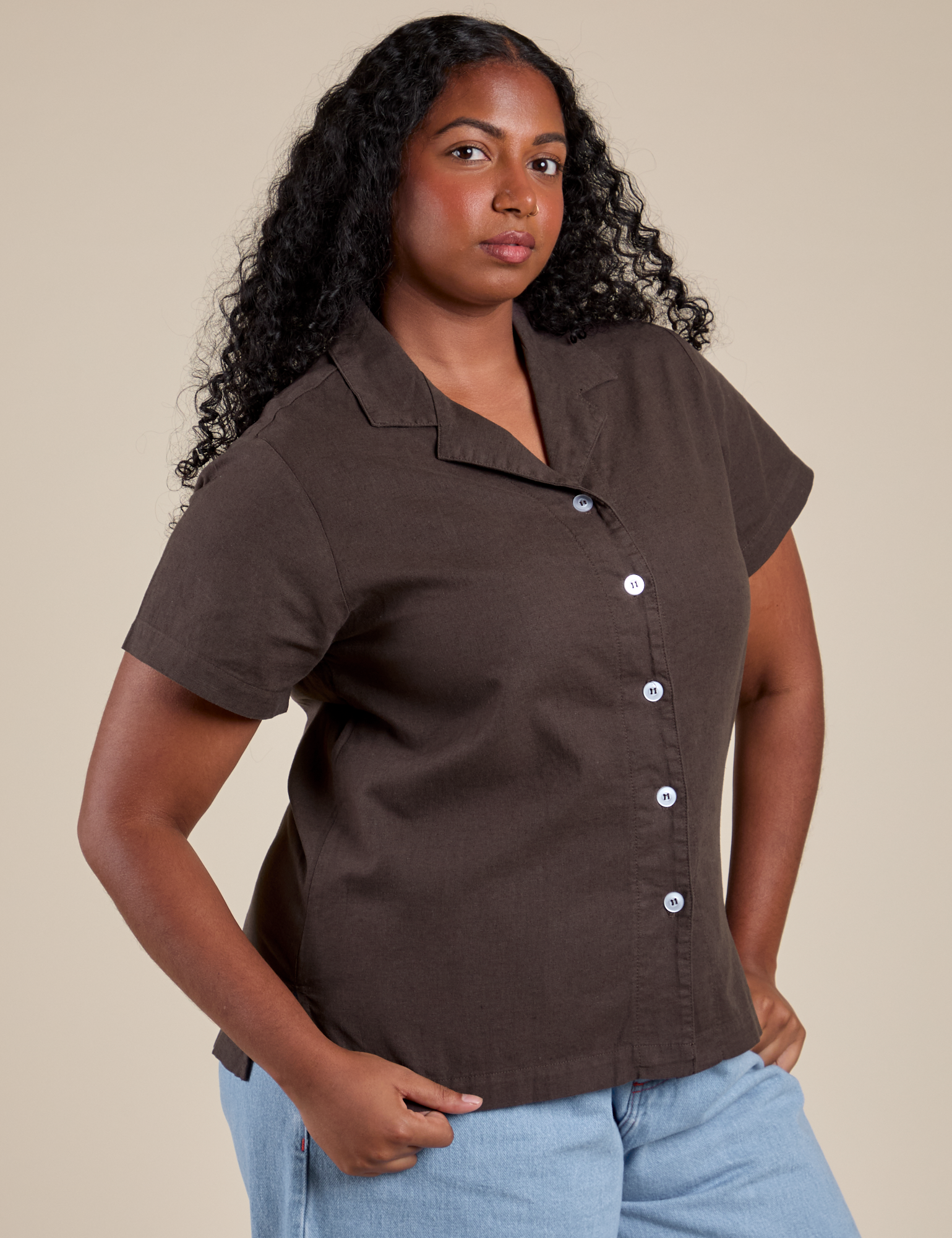 Pantry Button-Up - Espresso Brown