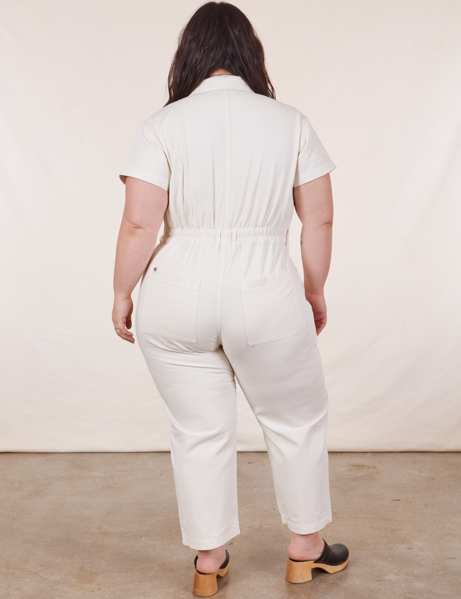 Petite Short Sleeve Jumpsuit - Vintage Tee Off-White