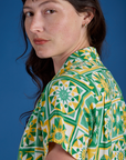 Spring Quilt Print Pantry Button-Up