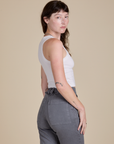 Racerback Tank - Vintage Tee White
