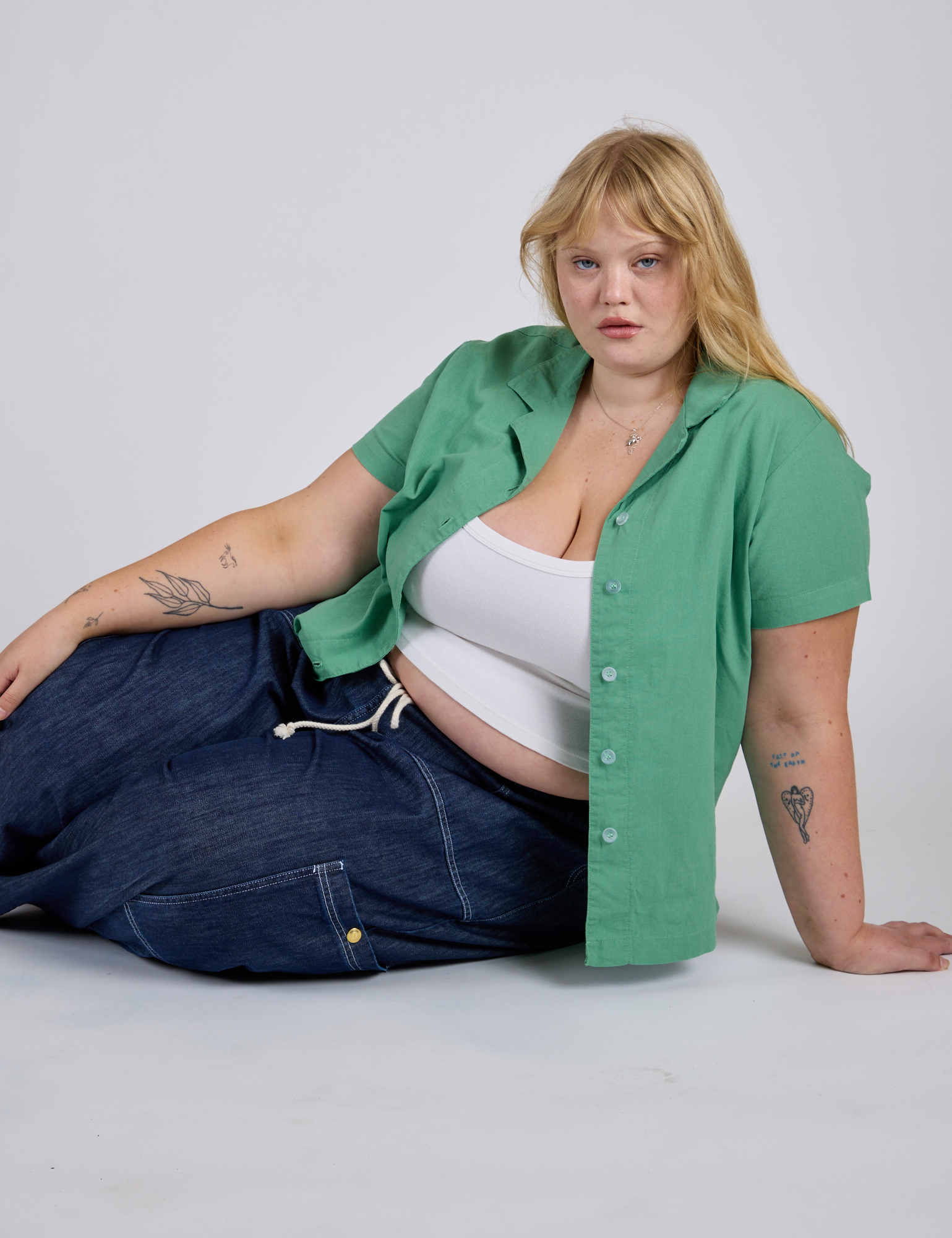 Pantry Button-Up - Seafoam Green