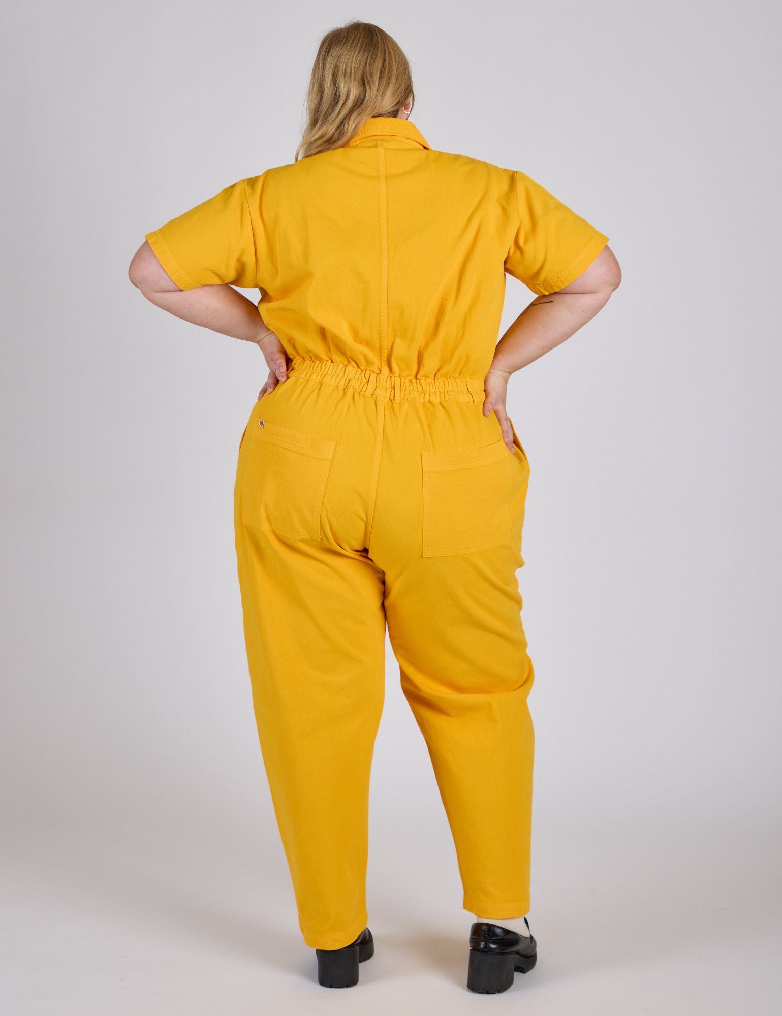 Short Sleeve Jumpsuit - Sunshine Yellow