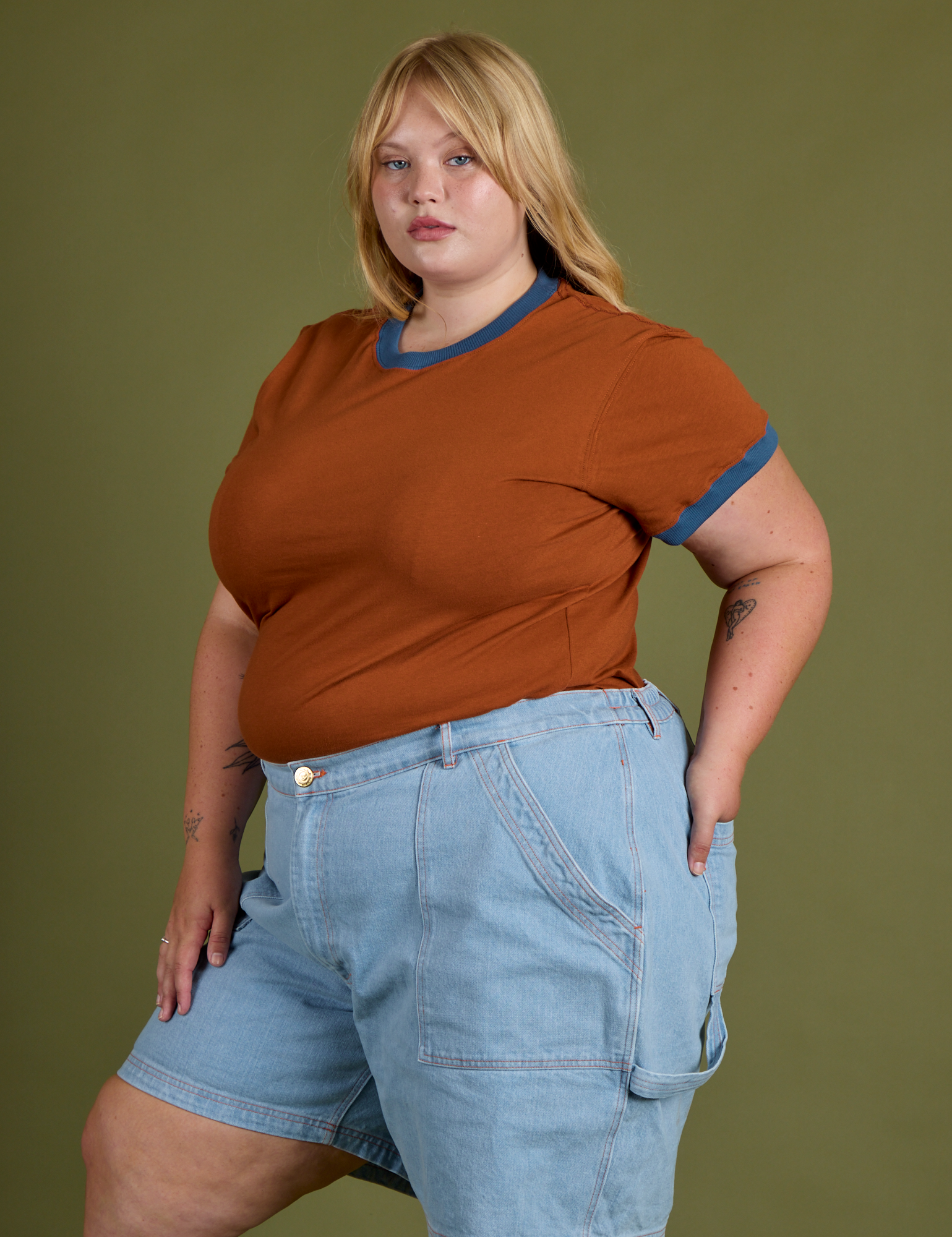 Vintage Ringer Tee - Burnt Terracotta