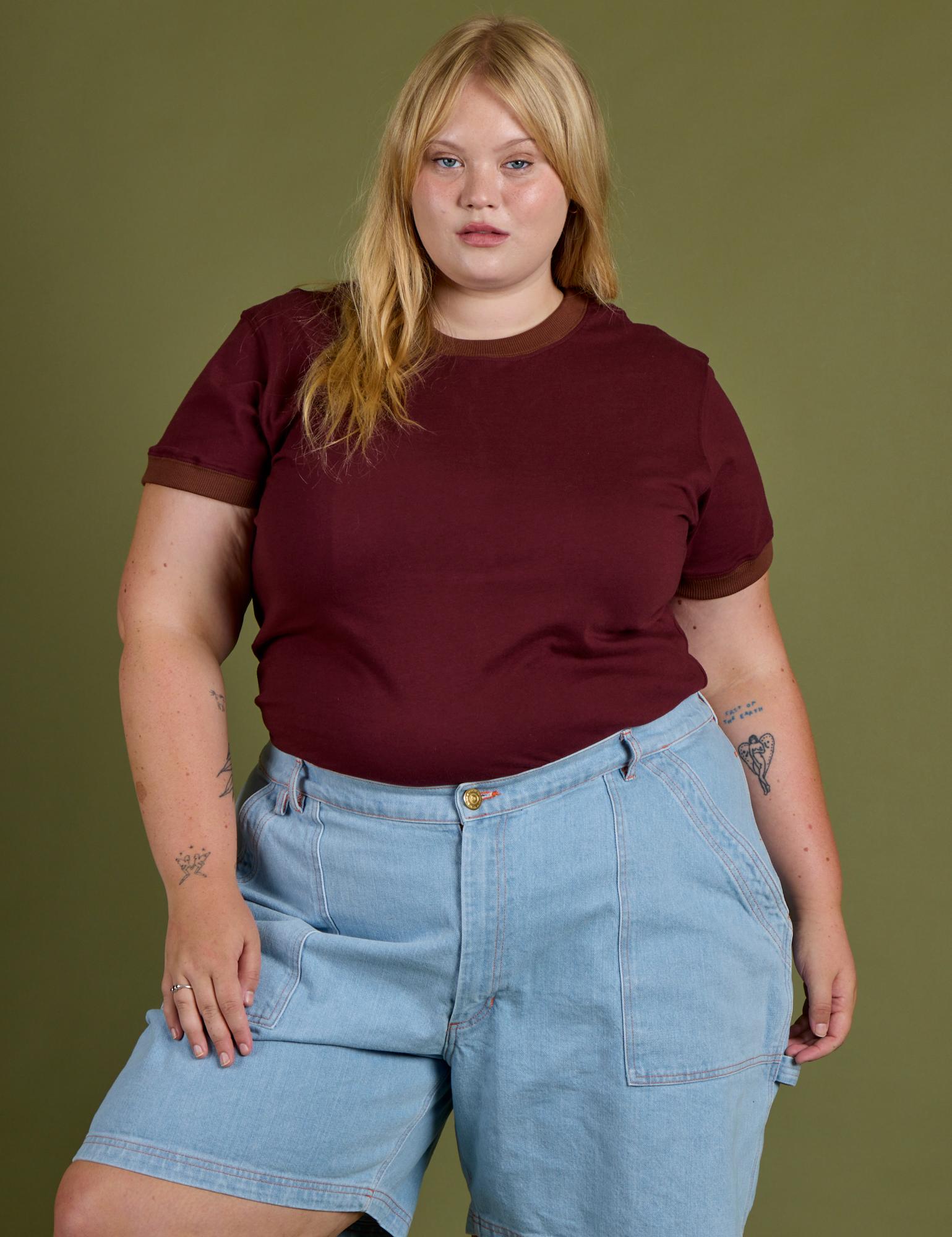 Vintage Ringer Tee - Red Wine