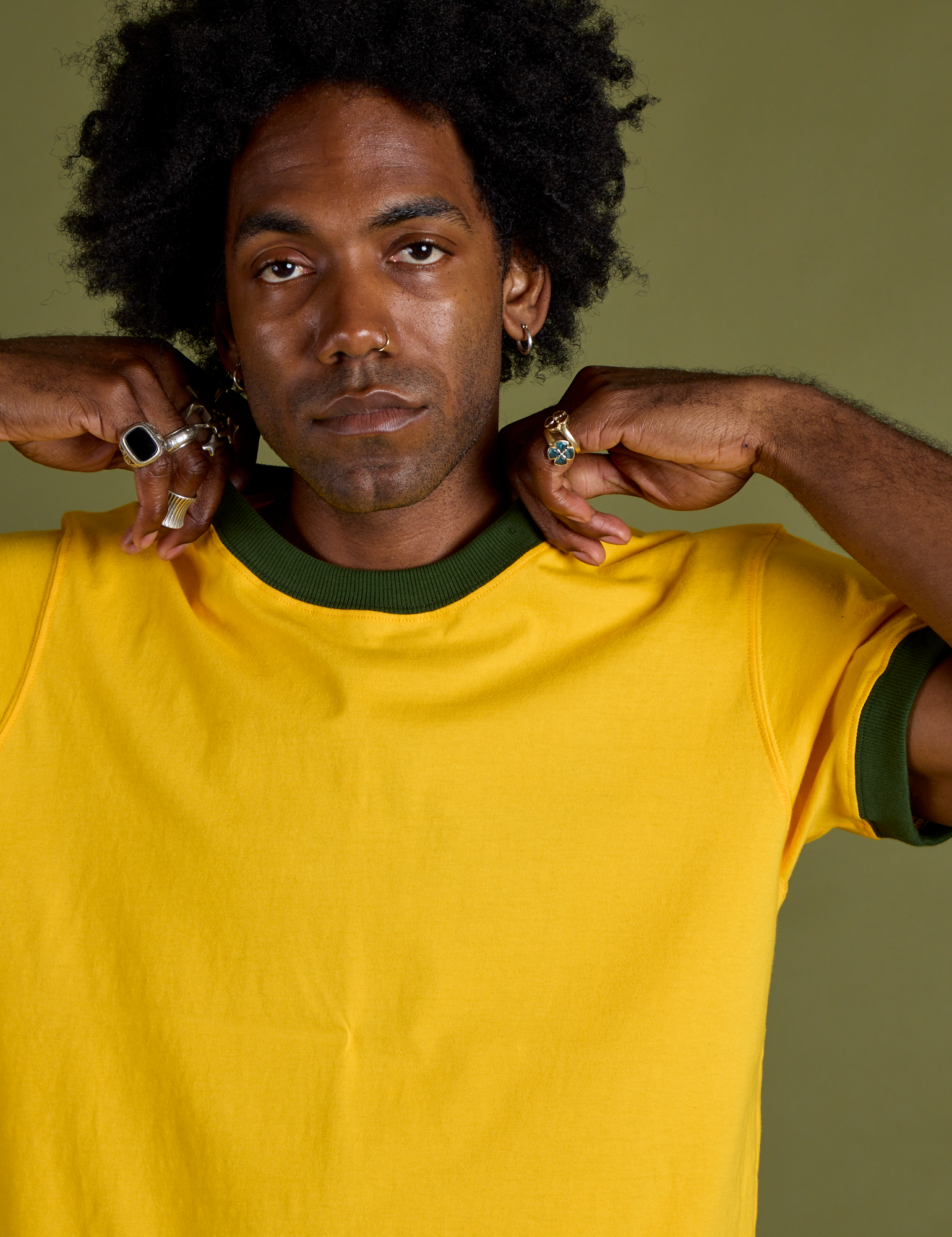 Vintage Ringer Tee - Sunshine Yellow