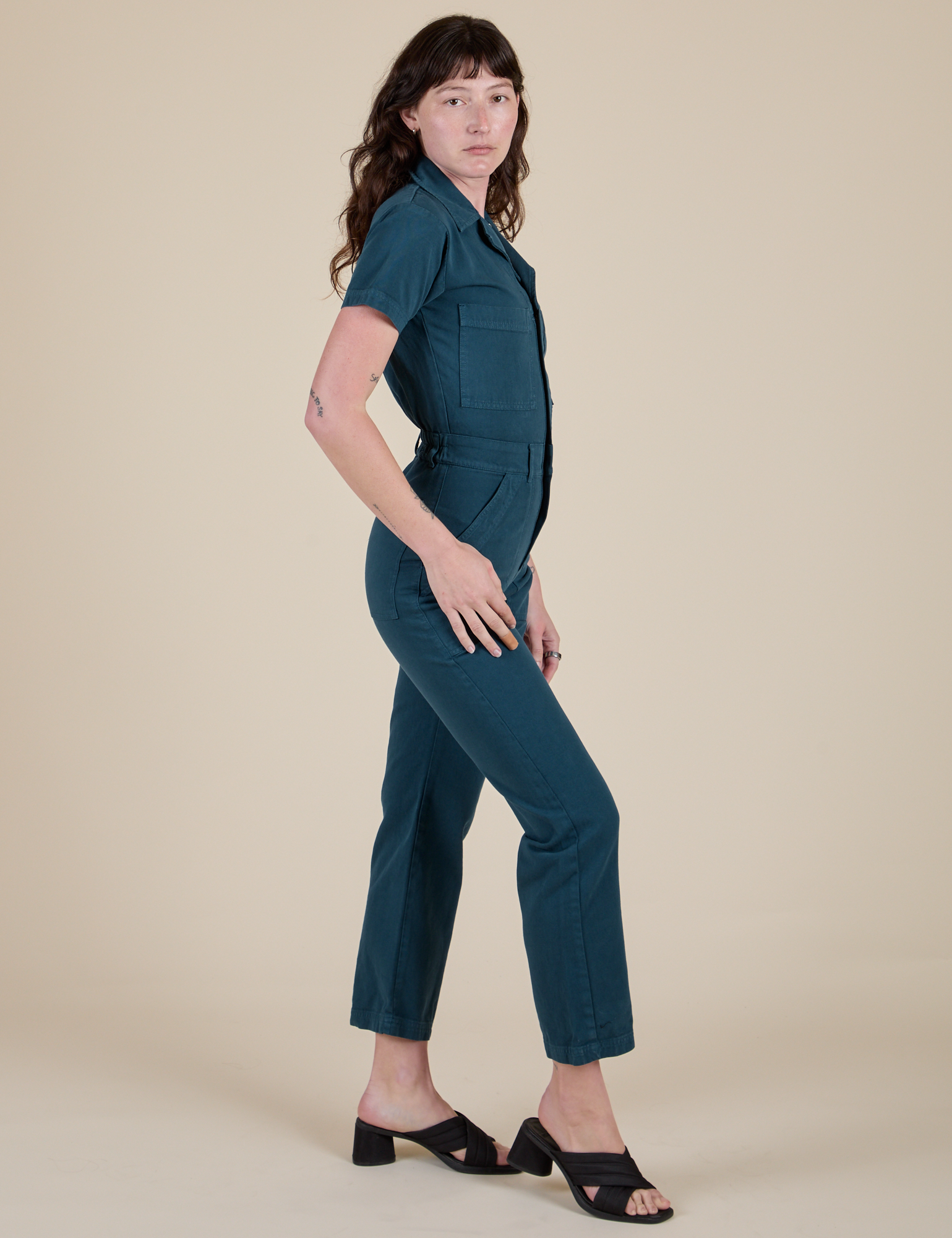 Short Sleeve Jumpsuit - Lagoon – BIG BUD PRESS