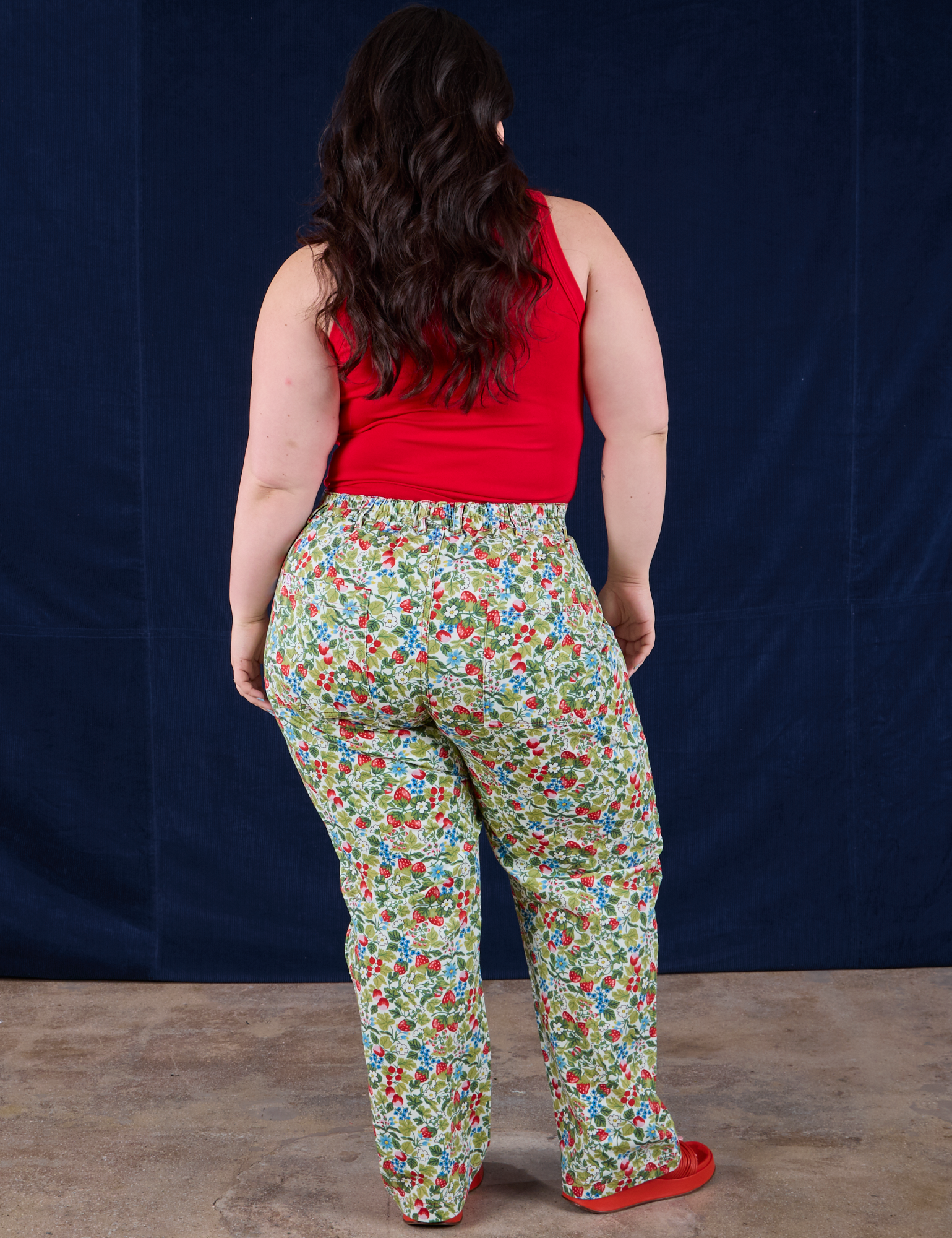Work Pants in Strawberry Blossom back view on Ashley
