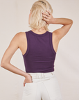 Back view of Tank Top in Nebula Purple on Madeline