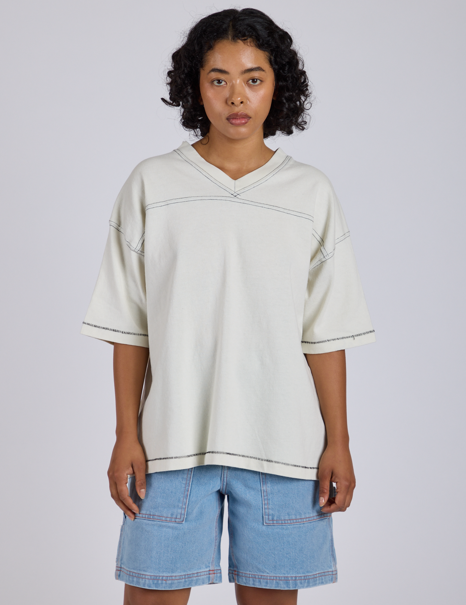 Burly Jersey - Vintage Tee White