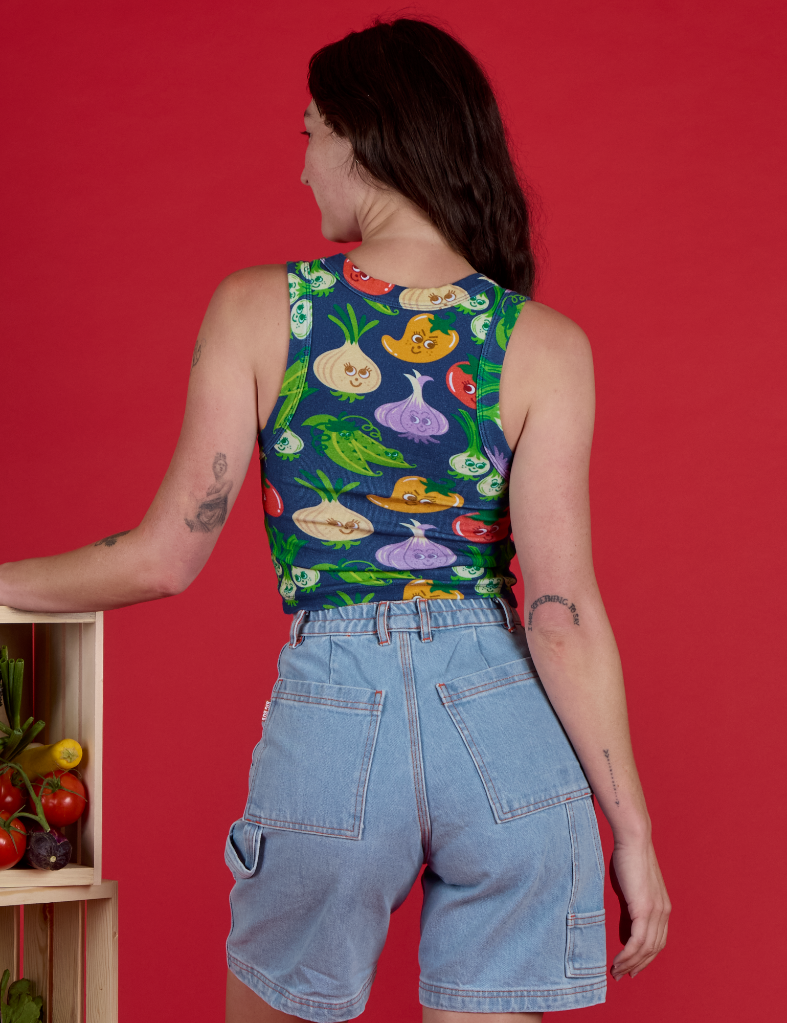 Cropped Tank - Veggie Village