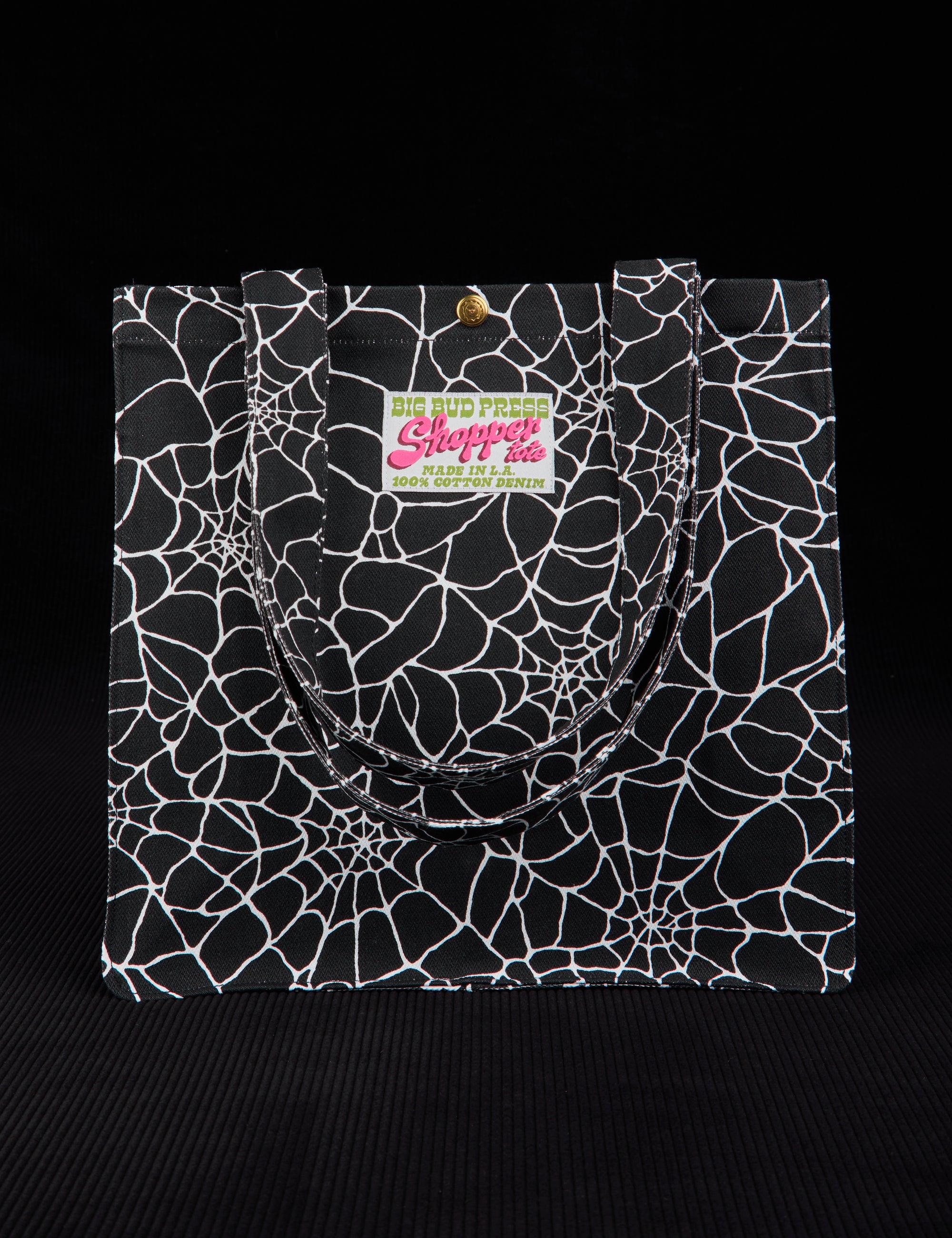 Spider Webs Printed Shopper Tote
