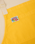 Full Denim Apron in Sunshine Yellow close up