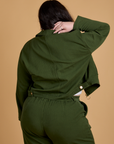 Heritage Mechanic Jacket in Evergreen back view on Ashley
