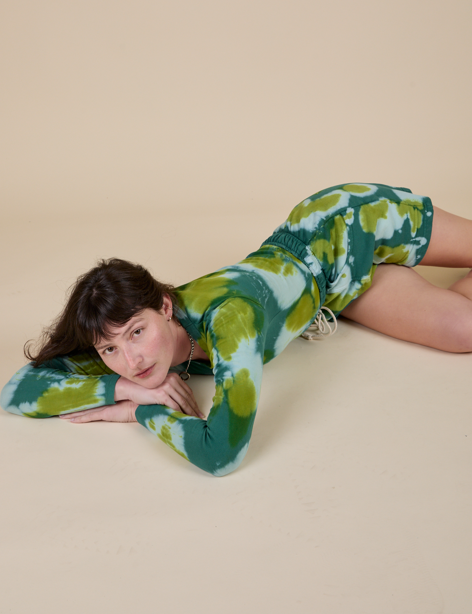 Heavyweight Sweat Shorts - Green Magic Waters