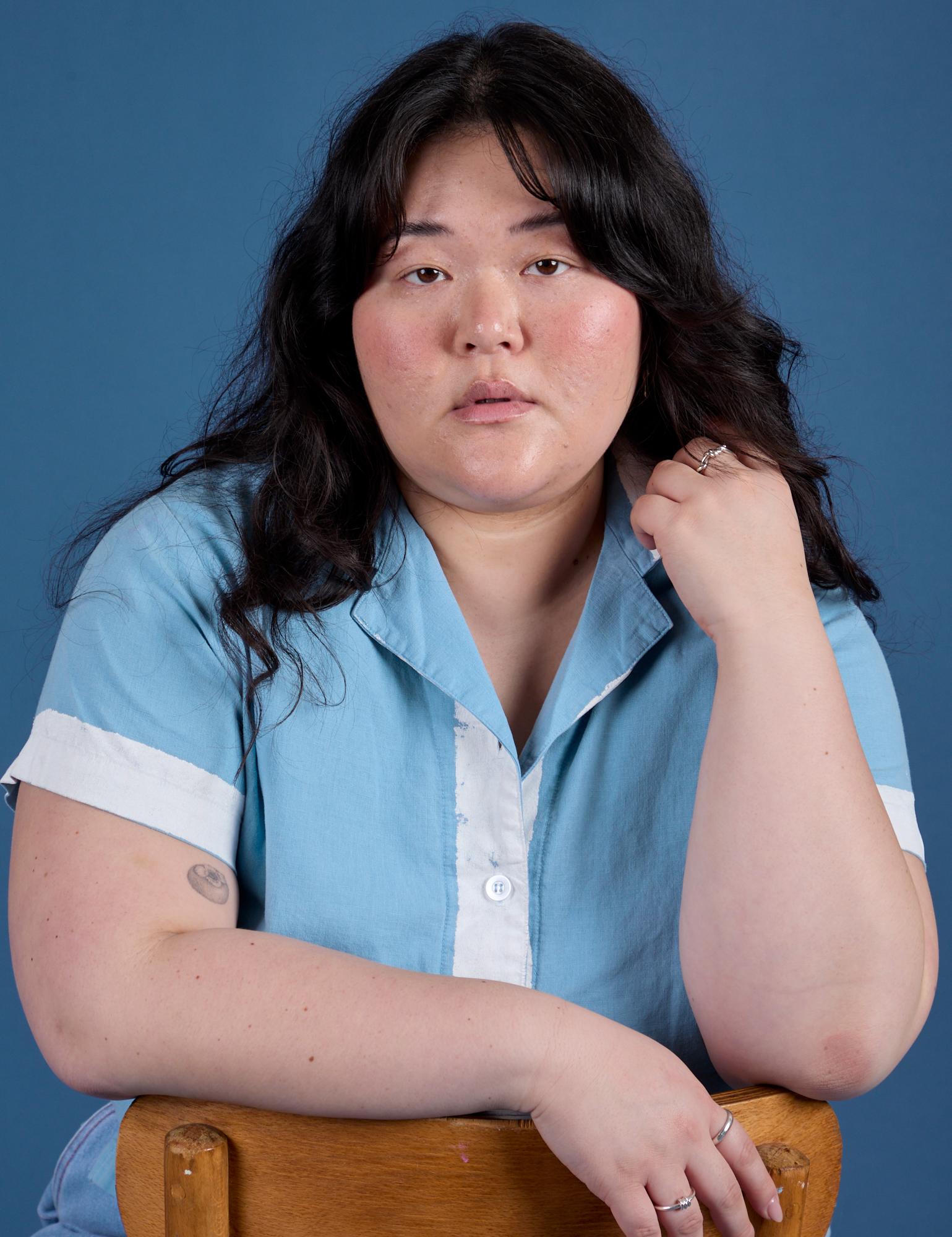 Painted Pantry Button-Up in Baby Blue on Ashley
