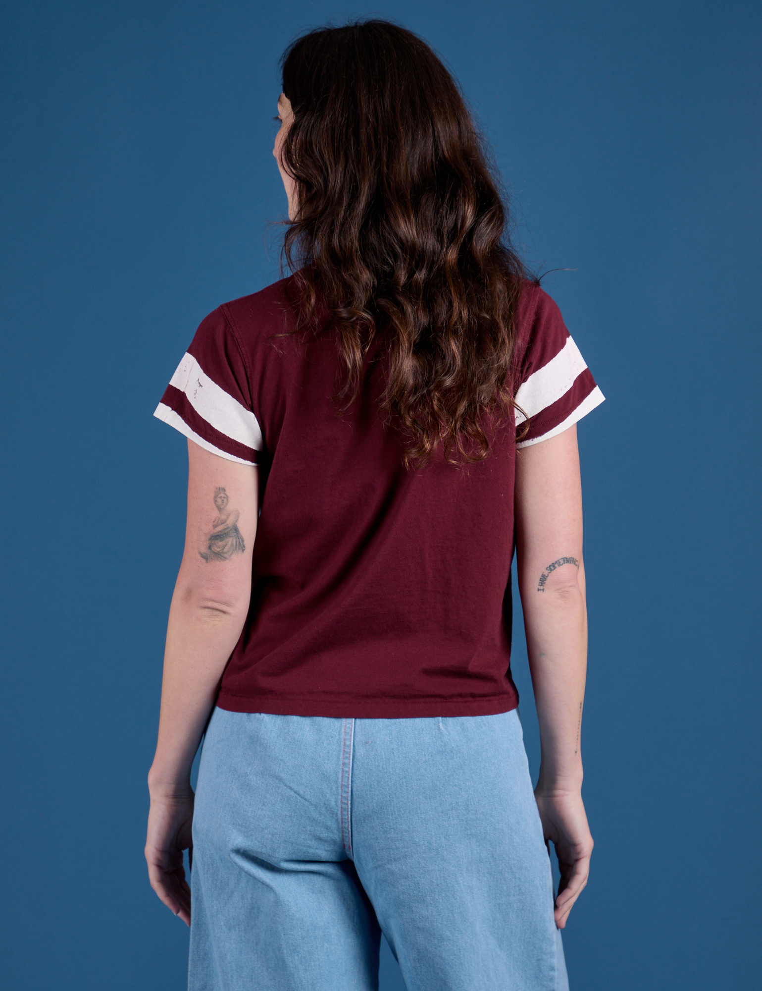 Painted Vintage Tee - Red Wine