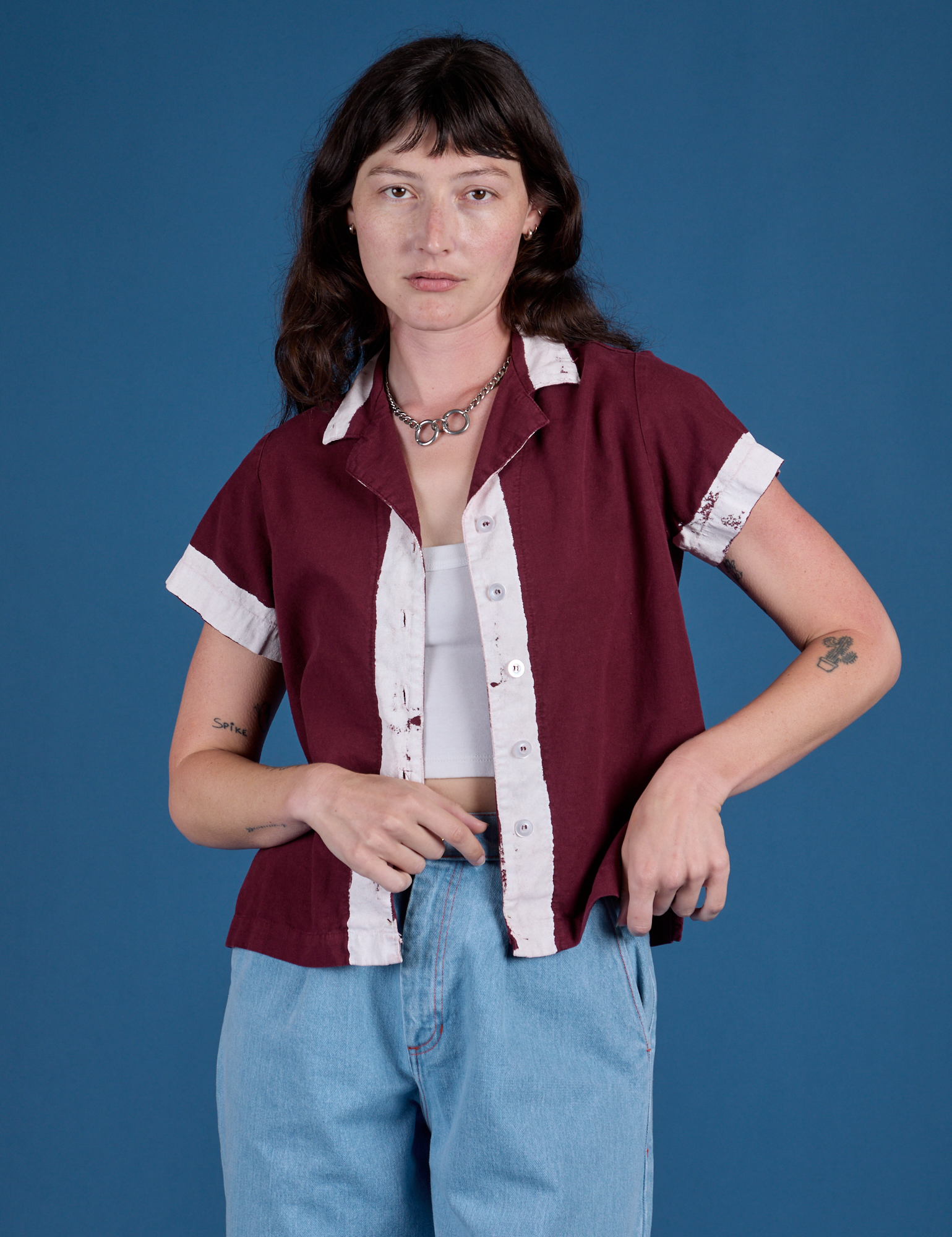 Painted Pantry Button-Up - Red Wine