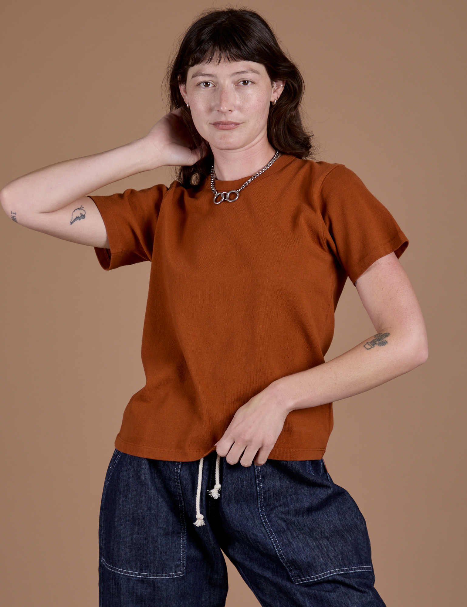 Burly Tee - Burnt Terracotta