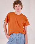 Burly Tee in Construction Orange on Quinn