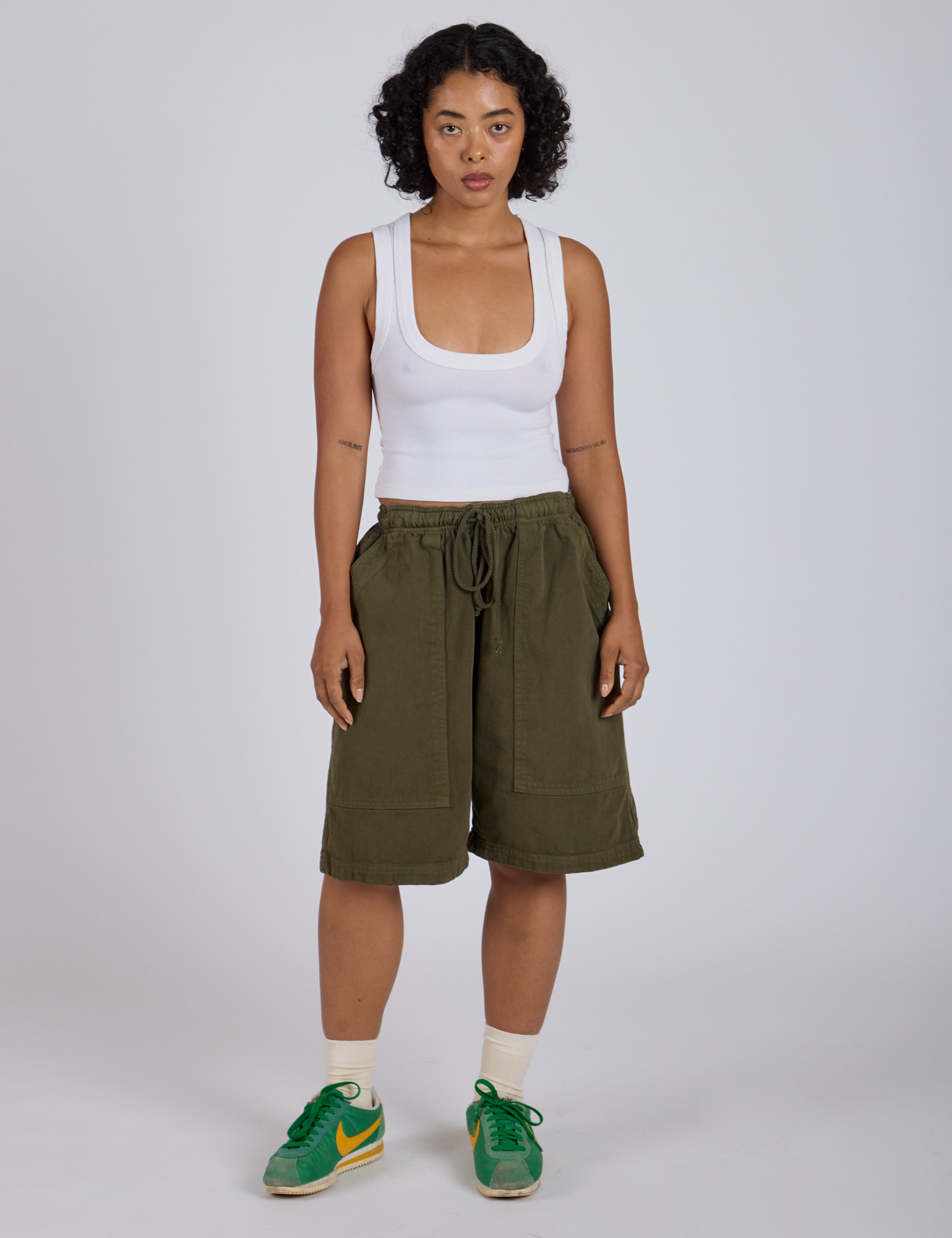 Drawstring Shorts - Surplus Green