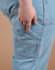 Carpenter Jeans in Light Wash close up of side pant leg pocket