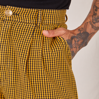 Checker Trousers - Yellow