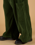 Corduroy Drop Pocket Cargo Pants - Evergreen