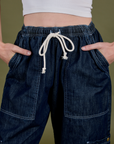 TRY-A-STYLE - Denim Drop Pocket Pants - Dark Wash *FINAL SALE*