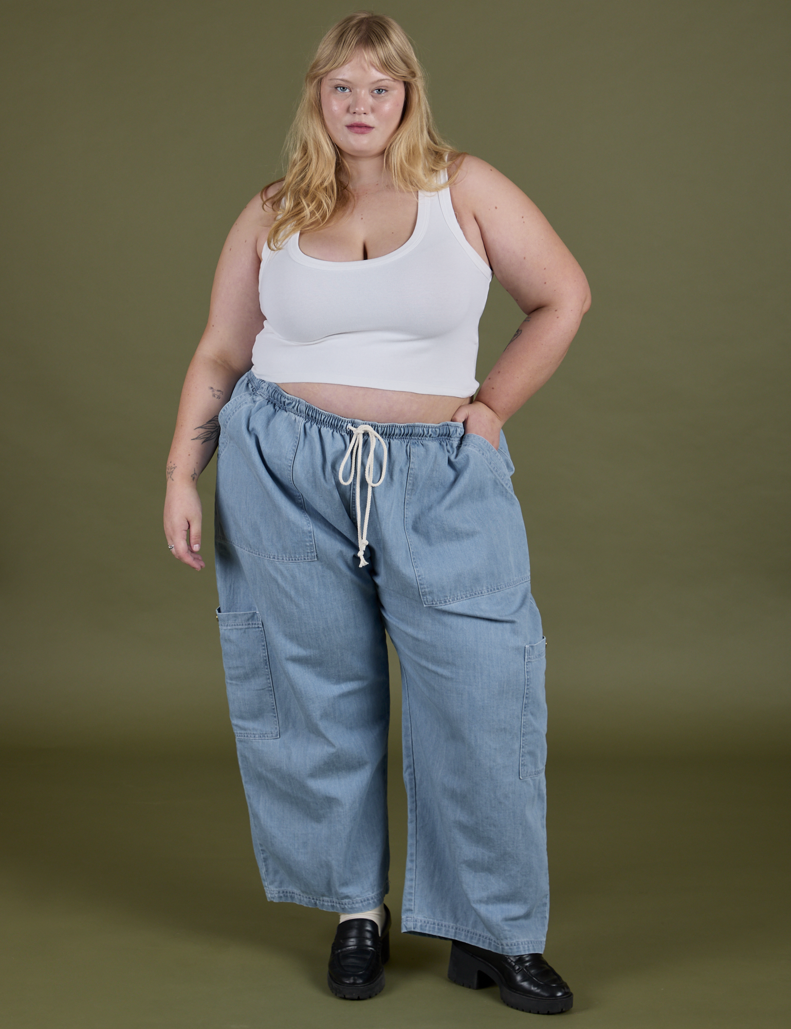 Denim Drop Pocket Pants - Light Wash – BIG BUD PRESS