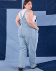 Indigo Denim Original Overalls in Light Wash angled back view on Marielena